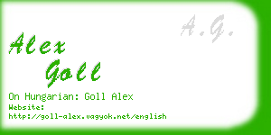 alex goll business card